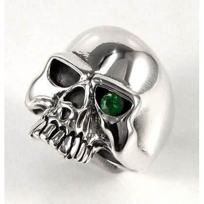 Emerald Skull Mens Ring