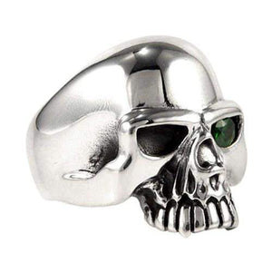 Anello da uomo con teschio di smeraldo