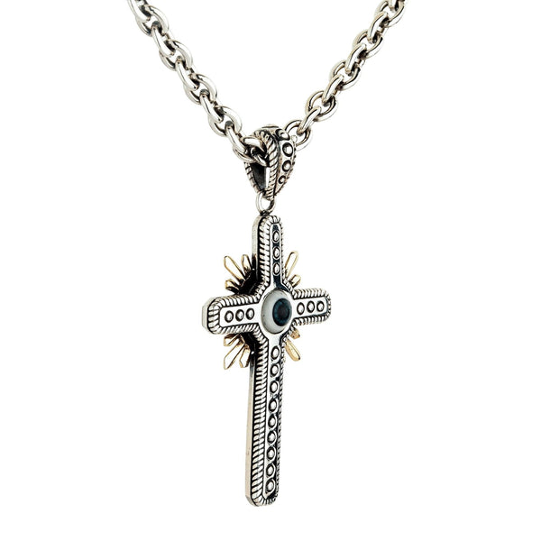 Ожерелье с подвеской-крестиком из стерлингового серебра