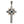 Front view of a sterling silver gothic cross pendant featuring a blue evil eye center and gold-toned sunburst rays.