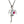 Load image into Gallery viewer, Sterling Silver Red Evil Eye Gothic Wings Pendant
