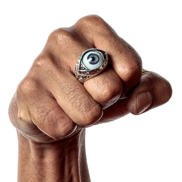 Mörklila Evil Eye Gothic Ring