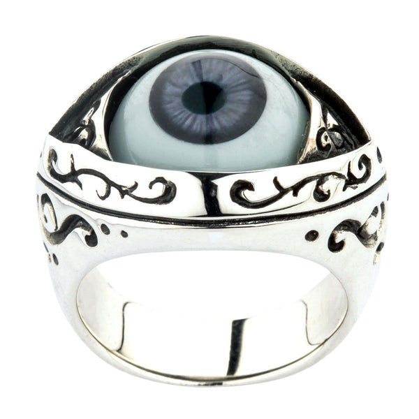 Mörklila Evil Eye Gothic Ring