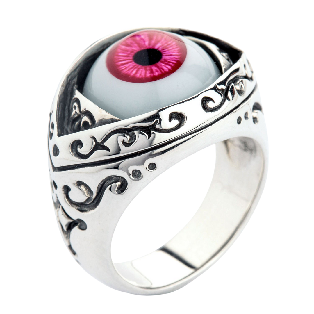 Red Evil Eye Gothic Ring