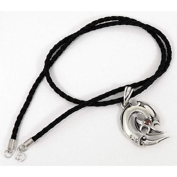 Ожерелье из стерлингового серебра с подвесками-рыболовными крючками
