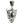 Carica l&#39;immagine nel visualizzatore Galleria, Ciondolo teschio con lama di fiamma in argento sterling
