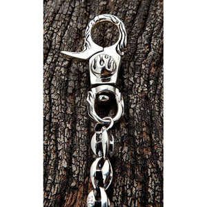Sterling Silver Flame Wallet Chains