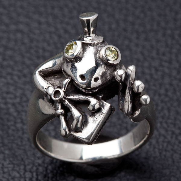 Silver Frog Ring