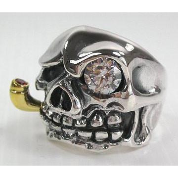Funny Mafia Skull Biker Ring