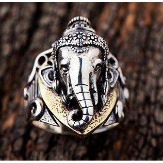 Sterling Silver Hindu God Ganesh Ring