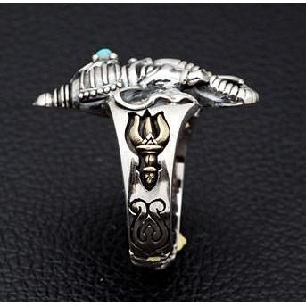 Ganesh Turquoise Silver Rings