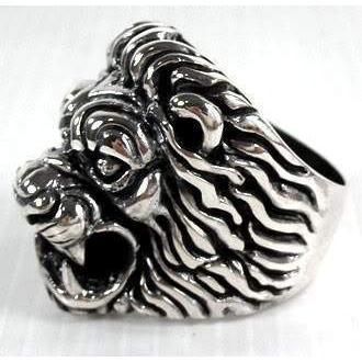 Sterling Silver Giant Lion Ring