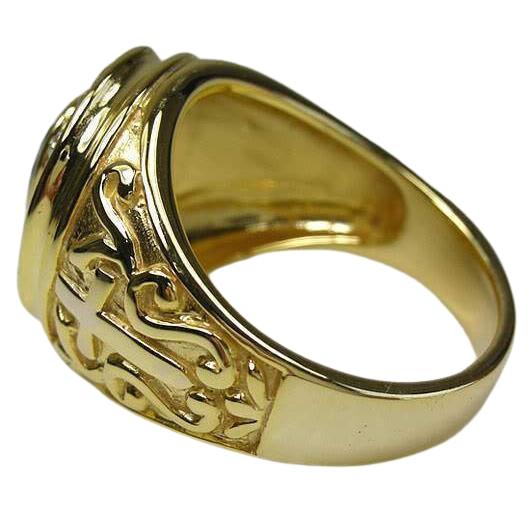 Gold Cross Bishop Ring