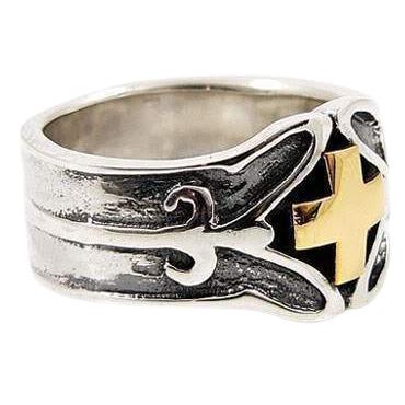 Anillo Cruz Celta de Oro - Main Image
