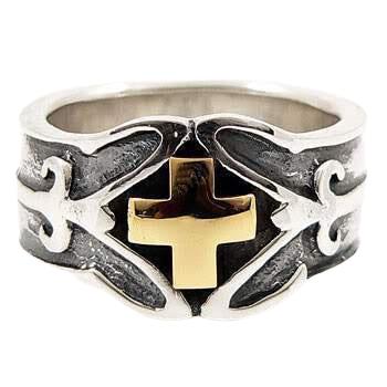 Gold Celtic Cross Ring