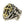 Cargar imagen en el visor de la galería, Anillo de plata de ley 925 con cruz de oro amarillo para hombre

