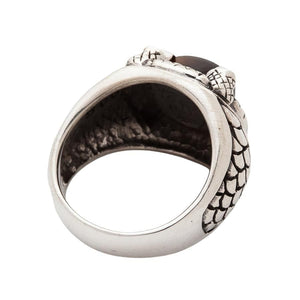 Gothic Claw Tiger Eyes Mens Ring