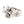 Bague en argent et croix en cristal gothique, croix en cristal transparent de face