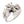 Bague en argent et croix en cristal gothique, intérieur de la croix et de l'anneau