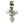 Carica l&#39;immagine nel visualizzatore Galleria, Ciondolo da uomo in argento sterling con croce gotica
