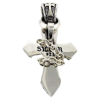 Gothic Cross Sterling Silver Mens Pendant
