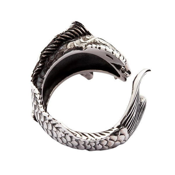 Womens Gothic Japanese Koi Silver Rings