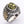 Load image into Gallery viewer, Green Amber Mexican Skull Gothic Mens Ring
