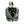 Silver Green Moonstone Gothic Pendant