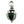 Silver Green Moonstone Gothic Pendant