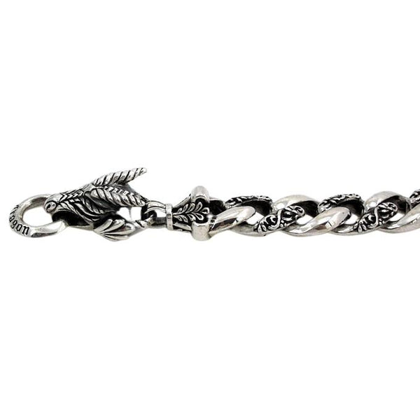 Bracelete de dragão grifo de prata esterlina 925