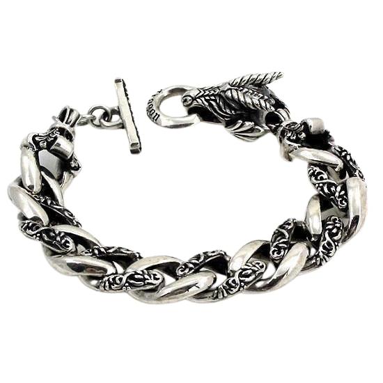925 Sterling Silver Dragon Griffin Bracelet