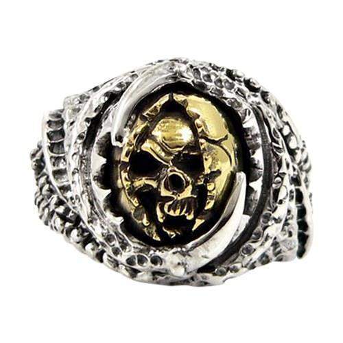 Sterling Silver Grim Reaper Skull Gothic Ring