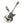Halskette mit Rocker-Gitarren-Anhänger aus Sterlingsilber