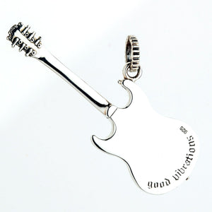 Halskette mit Rocker-Gitarren-Anhänger aus Sterlingsilber