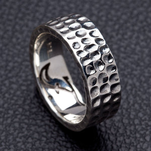 Bague pour homme en argent sterling 925 martelé