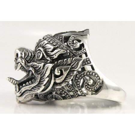 Sterling Silver Hanuman Tattoo Ring