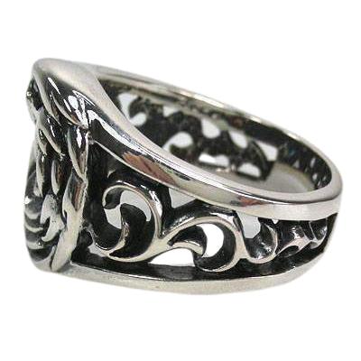 Байкерское кольцо Harley Eagle из стерлингового серебра