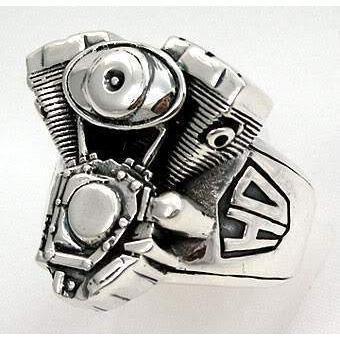 Anelli Harley per motore motociclistico in argento sterling