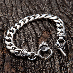 Heart Key Silver Bracelets