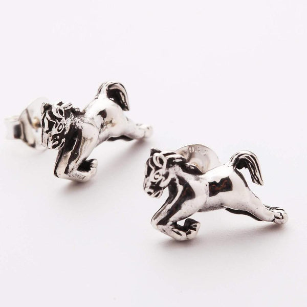Sterling Silver Horse Earrings