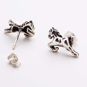 Sterling Silver Horse Earrings