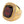 Carica l&#39;immagine nel visualizzatore Galleria, Enorme anello da uomo in oro giallo con granato
