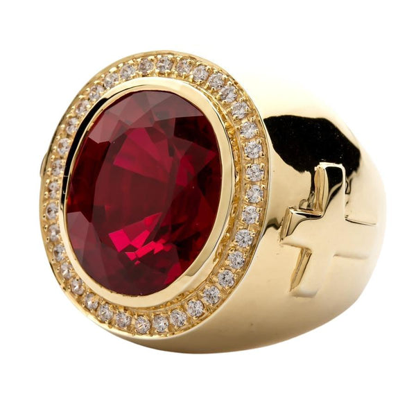 Huge Ruby Bishop Ring