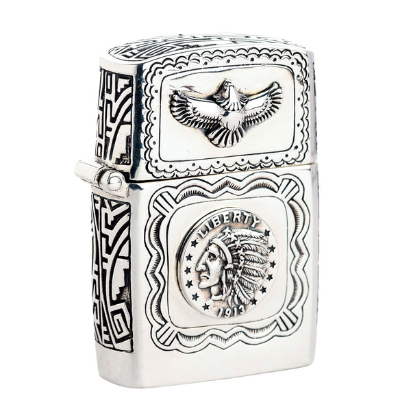 Sterling Silver Indian Liberty Eagle Lighter