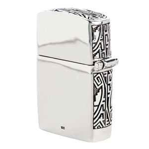Indian Liberty Eagle Sterling Silver Lighter, plain reverse and edge engraving