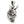 Silver Japanese Devil Oni Mask Pendant