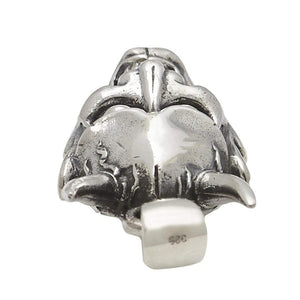 Silver Japanese Devil Oni Mask Pendant