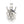 Silver Japanese Devil Oni Mask Pendant