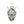 Silver Japanese Devil Oni Mask Pendant