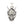Load image into Gallery viewer, Silver Japanese Devil Oni Mask Pendant
